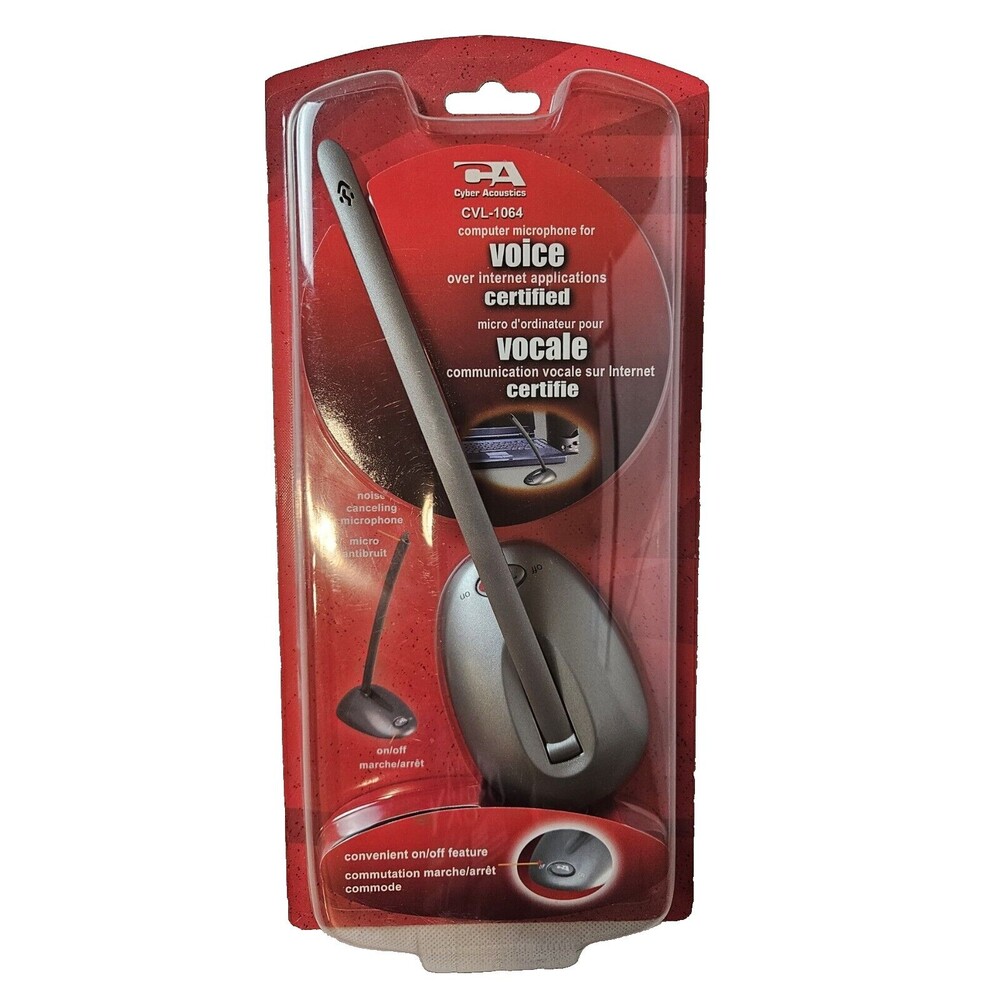 Cyber Acoustics Computer Stand Noise Canceling Microphone CVL-1064 NEW